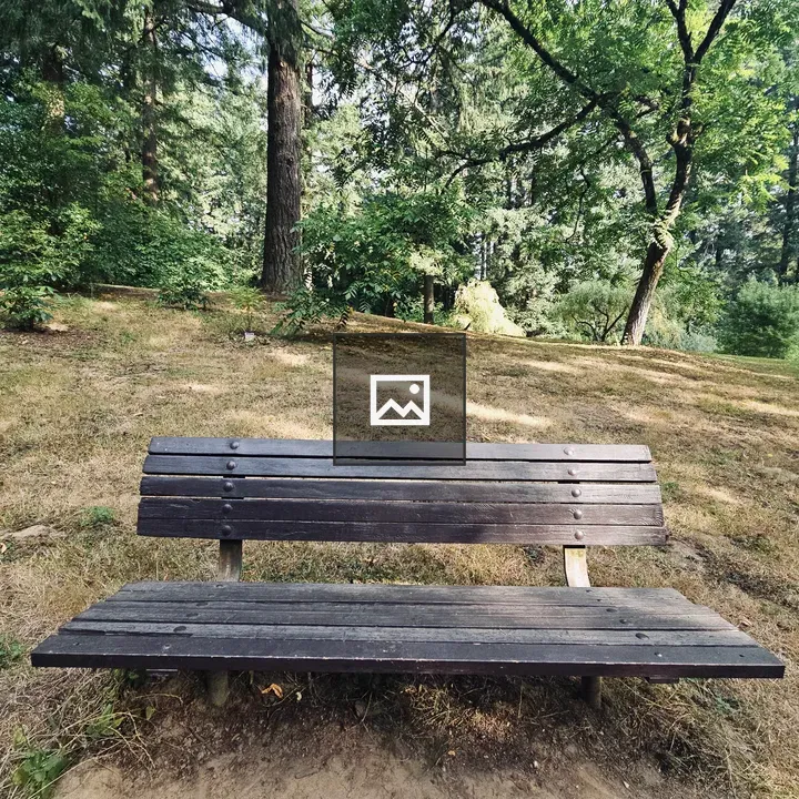 Memorial bench in Washington Park