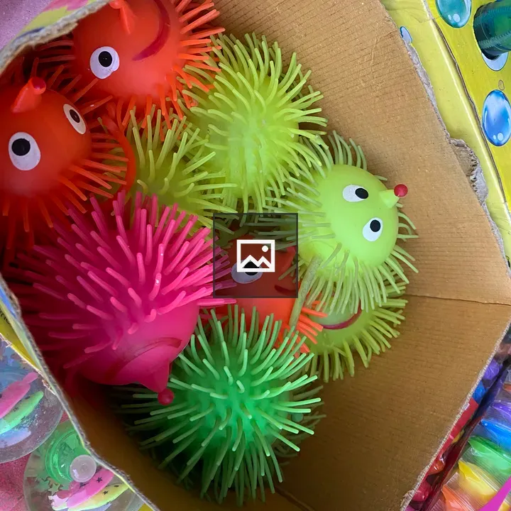 Colorful rubber puffer toys