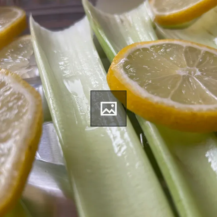 Lemons and Celery Ready for Cooking