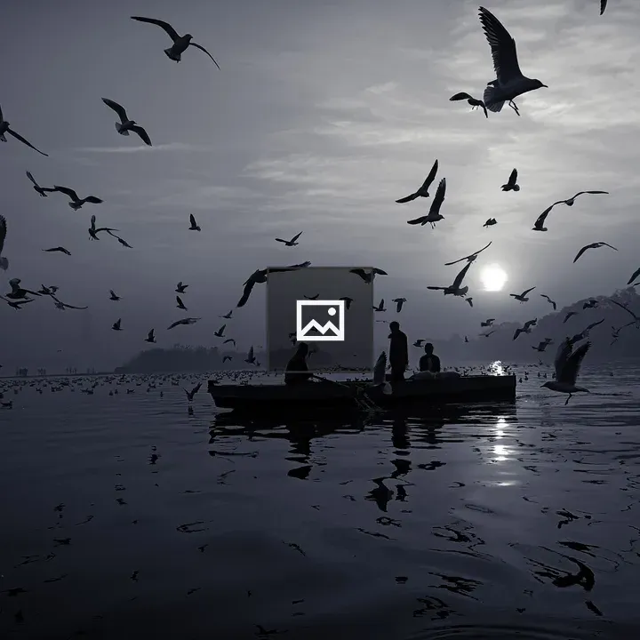 Black and white scenery