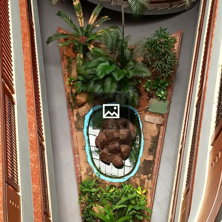 Palm trees in atrium