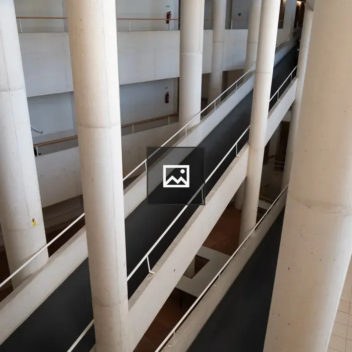 Interior Walkway of Modern Building
