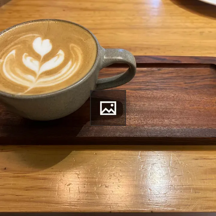 Latte Heart on Wood Tray