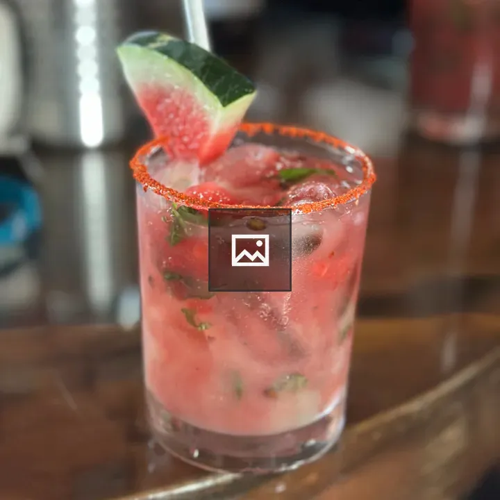 Watermelon Cocktail with Mint Garnish