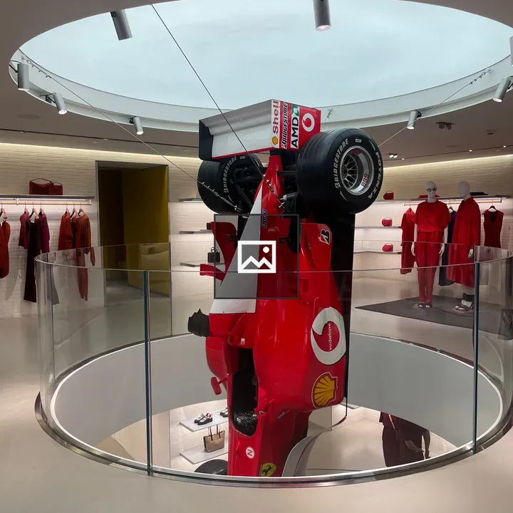 Red Formula 1 Car Display