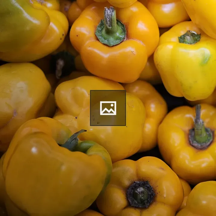 Yellow bell peppers close-up