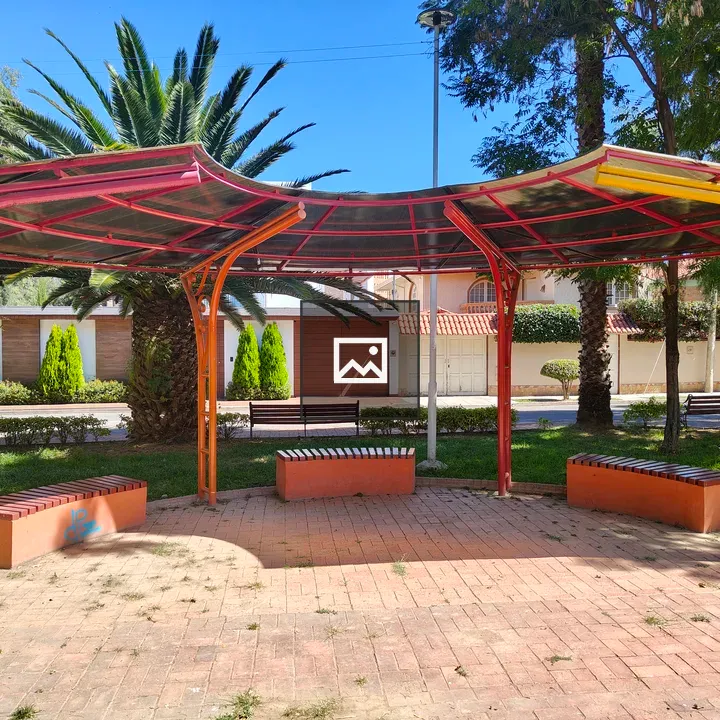 Modern colorful park structure