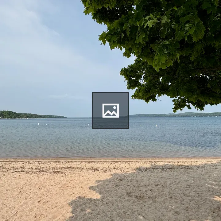 Sandy Beach by a Lake