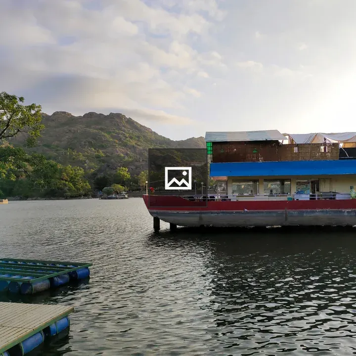 Lake with Boat