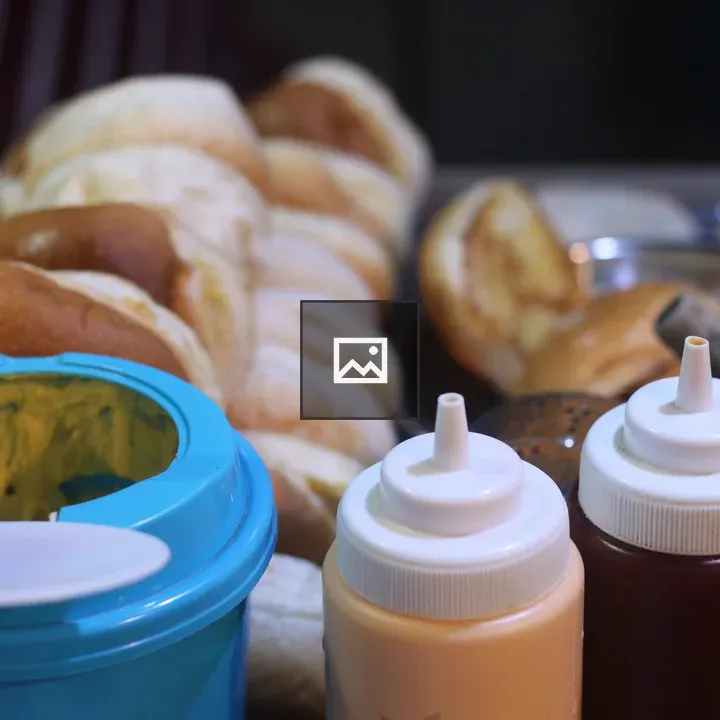 Sauces and Mustard with Buns