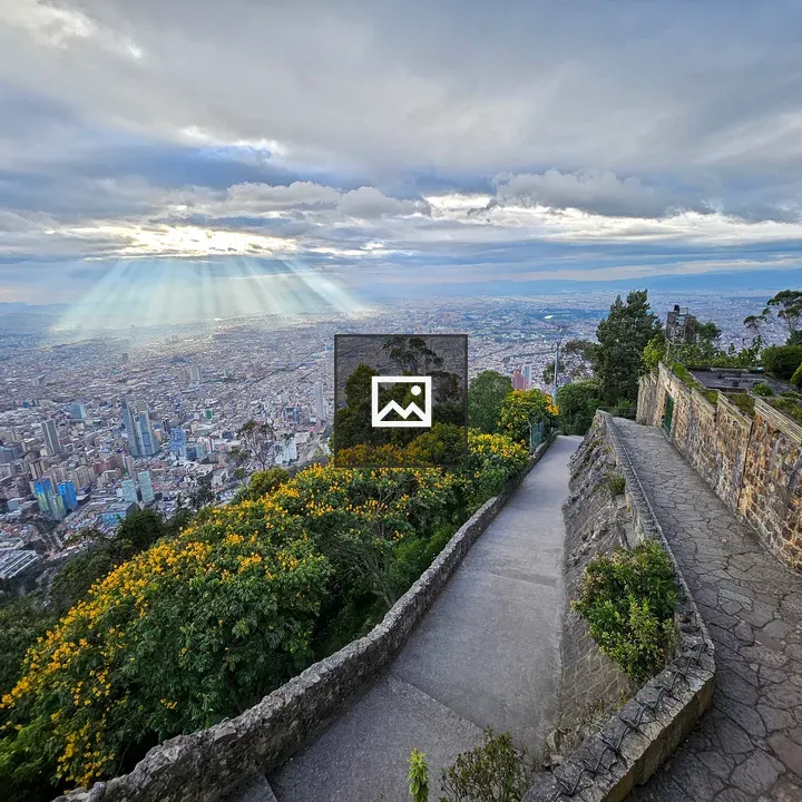 Sunset over Bogota from Monserrate