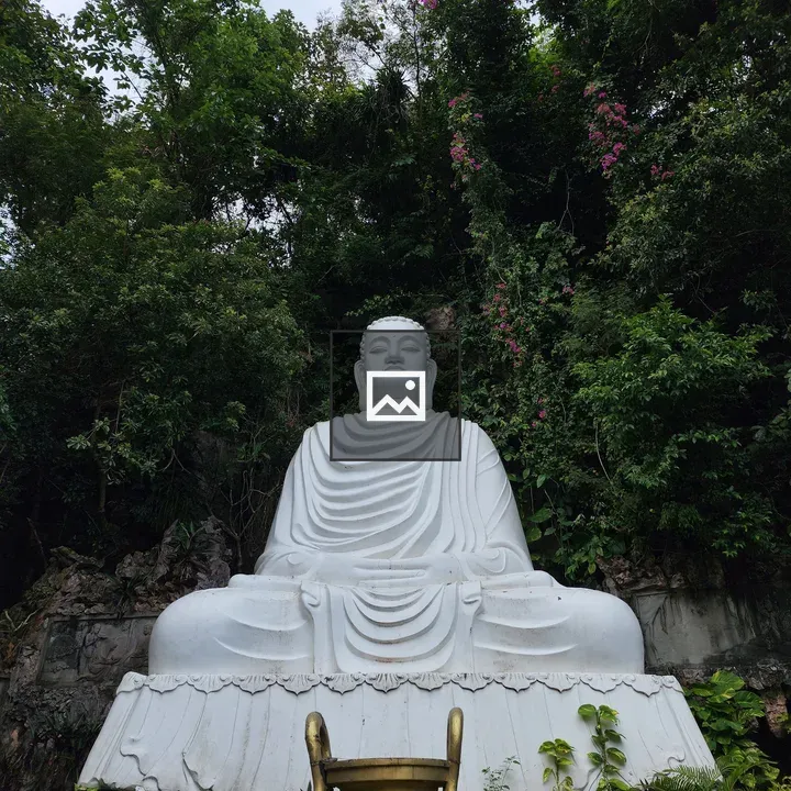 Buddha statue on marble mountain