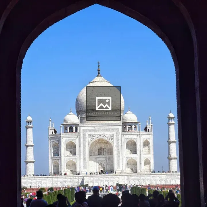 Taj Mahal View from Arch