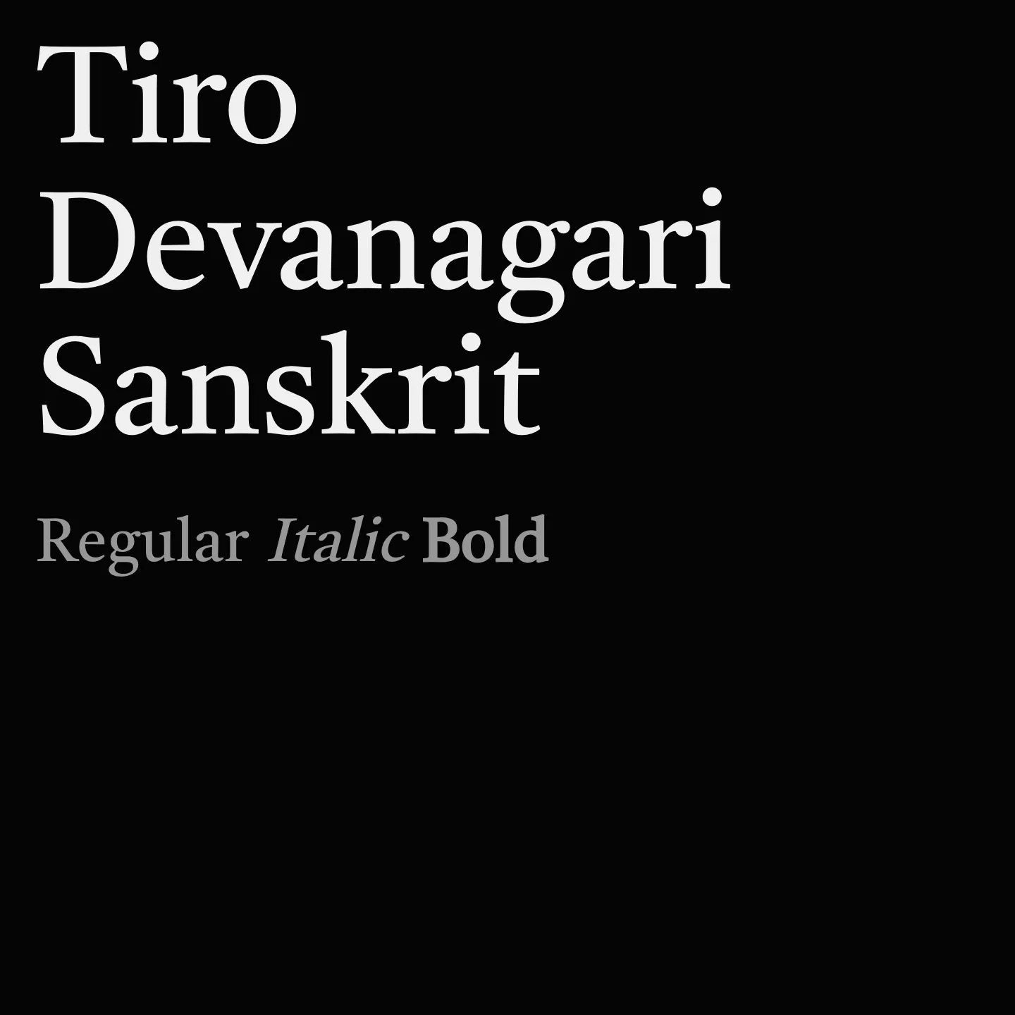 Tiro Devanagari Sanskrit