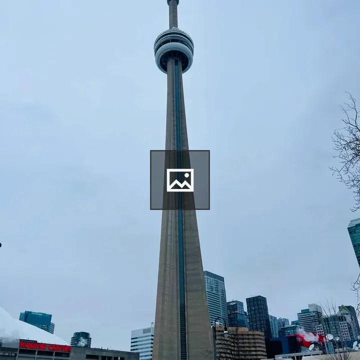 CN Tower on a snowy day