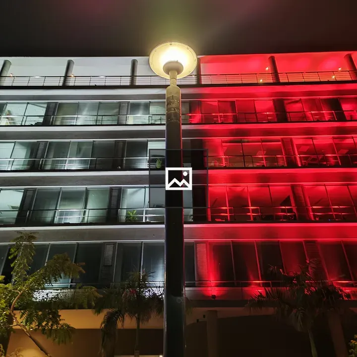 Night Scene with Modern Building