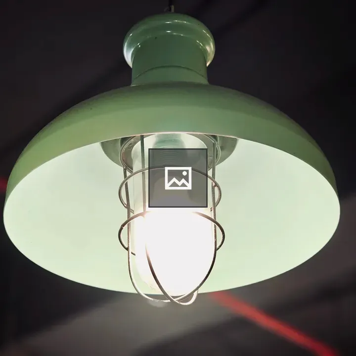 Green Metal Hanging Lamp