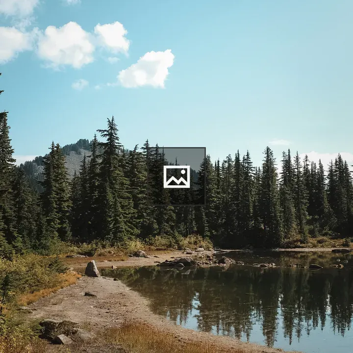 Partial view of mountain lake