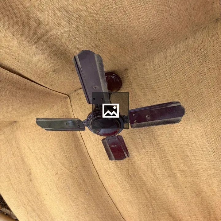 Ceiling fan with dusty blades