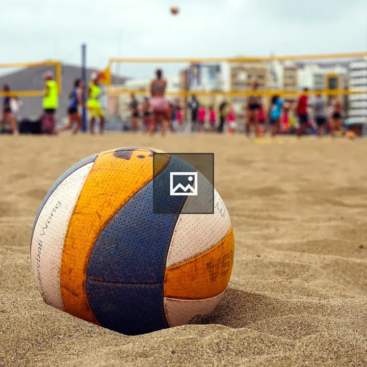 Volleyball on Beach Sand