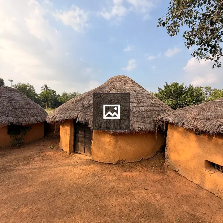 Traditional round mud houses