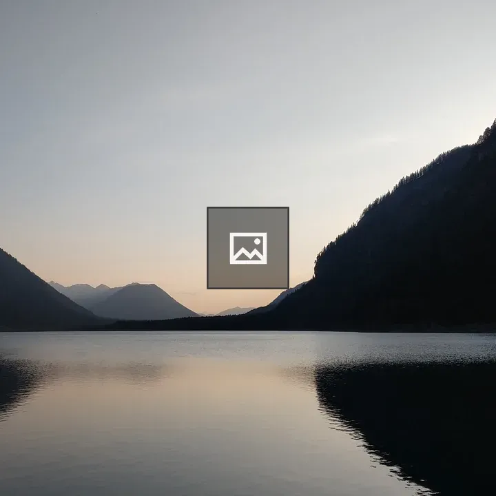 Sunset at Sylvensteinsee in Karwendel Foothills