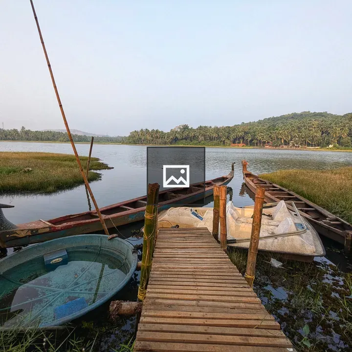 River with Boats by Pier