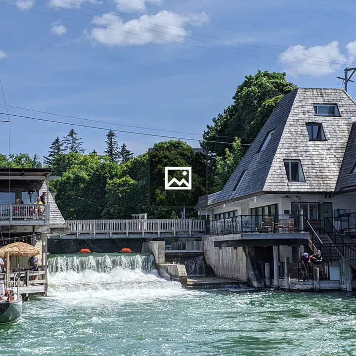 Waterfall in Leealand by Buildings