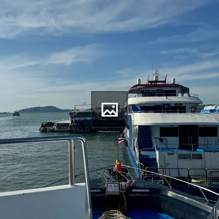 Passenger ferry at a dock