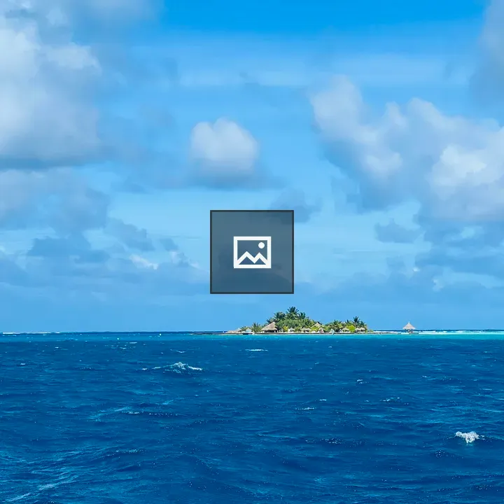 Beach island with blue water