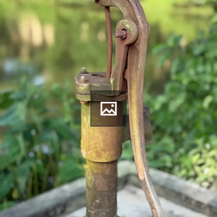 Old-fashioned hand water pump