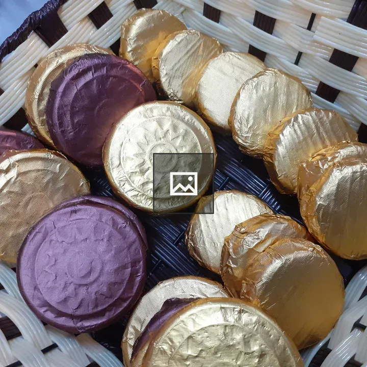 Basket of wrapped chocolates
