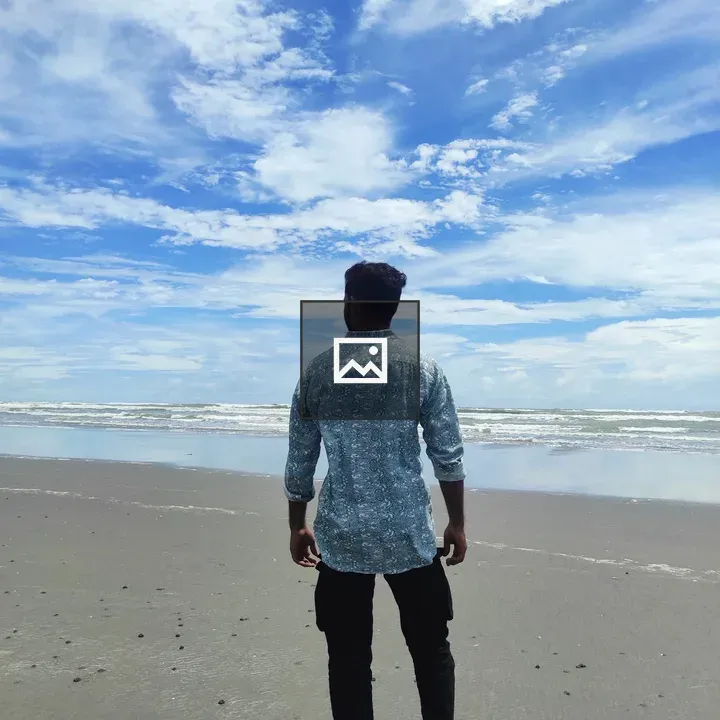 Man on Beach at Cox's Bazar