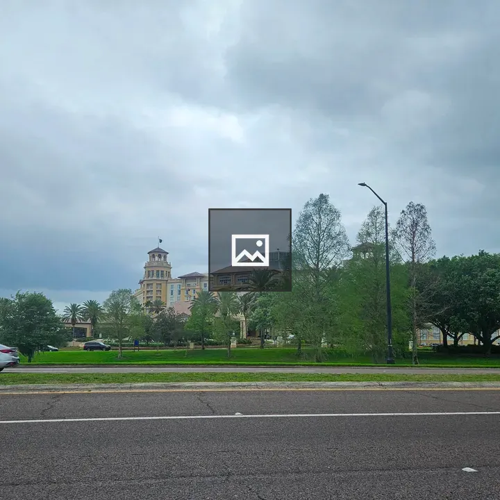 Flag by a classic building