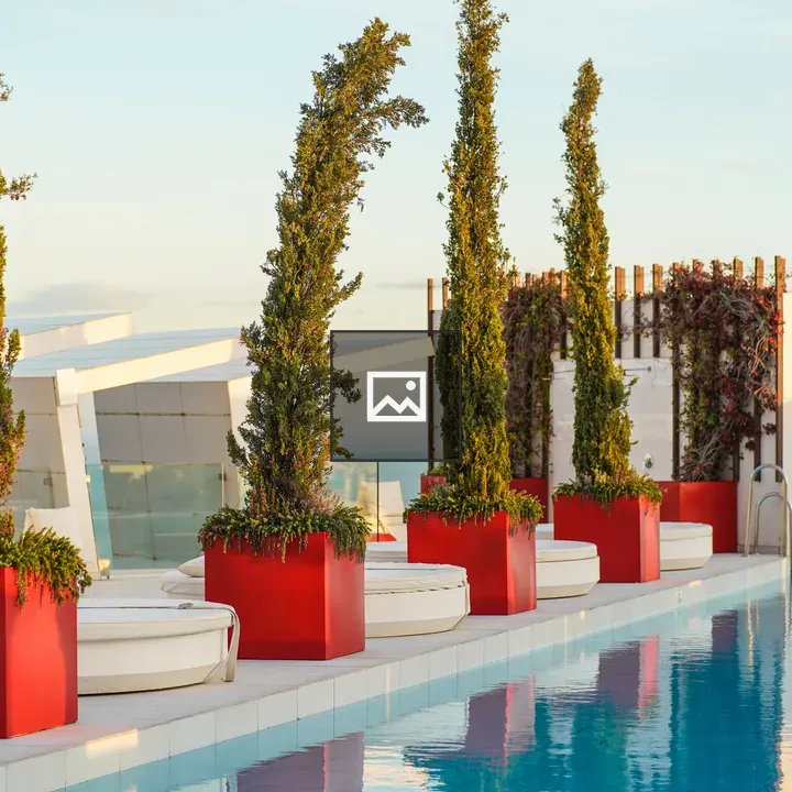 Infinity pool rooftop detail
