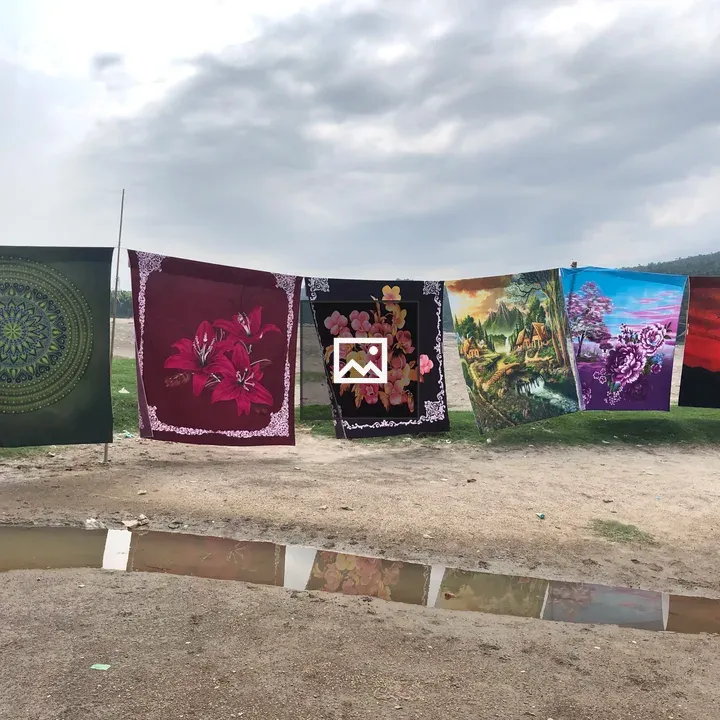 Large colorful cloths on line