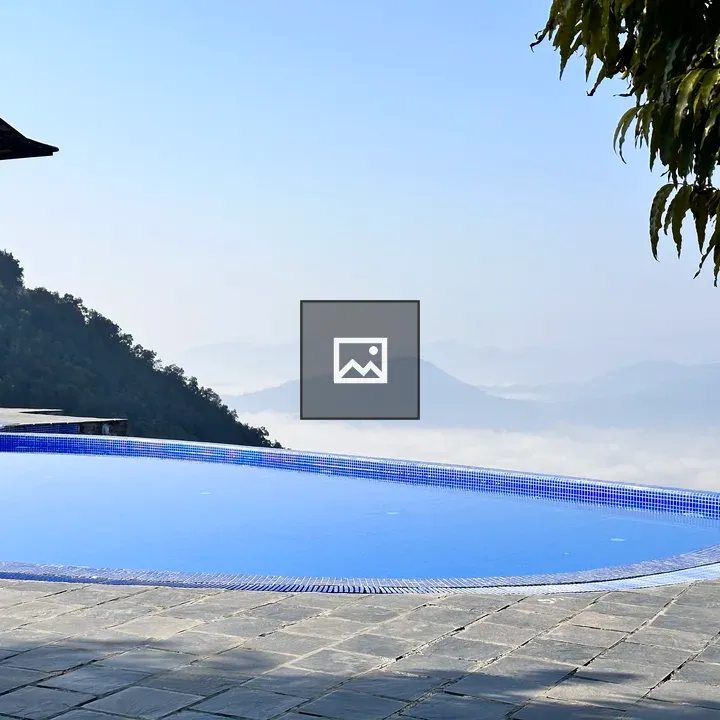 Pokhara Mountain and Pool Scene