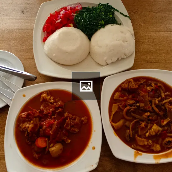Top-down Posho and Stew Platter