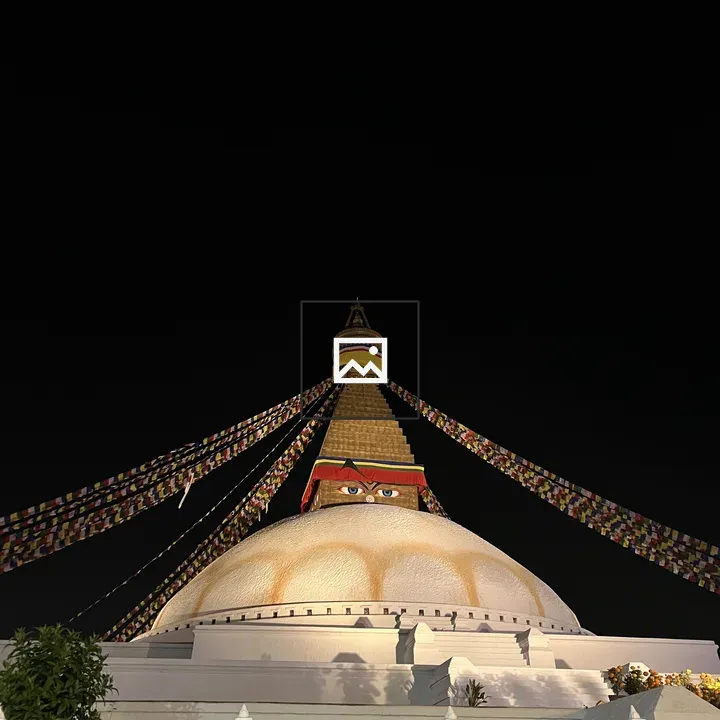 Stupa silhouette at sunset
