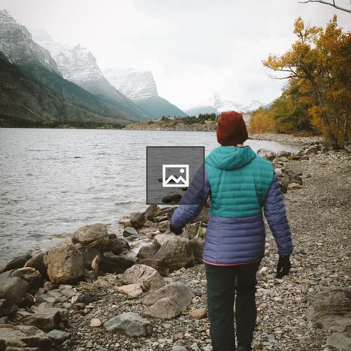 Person in winter hiking gear