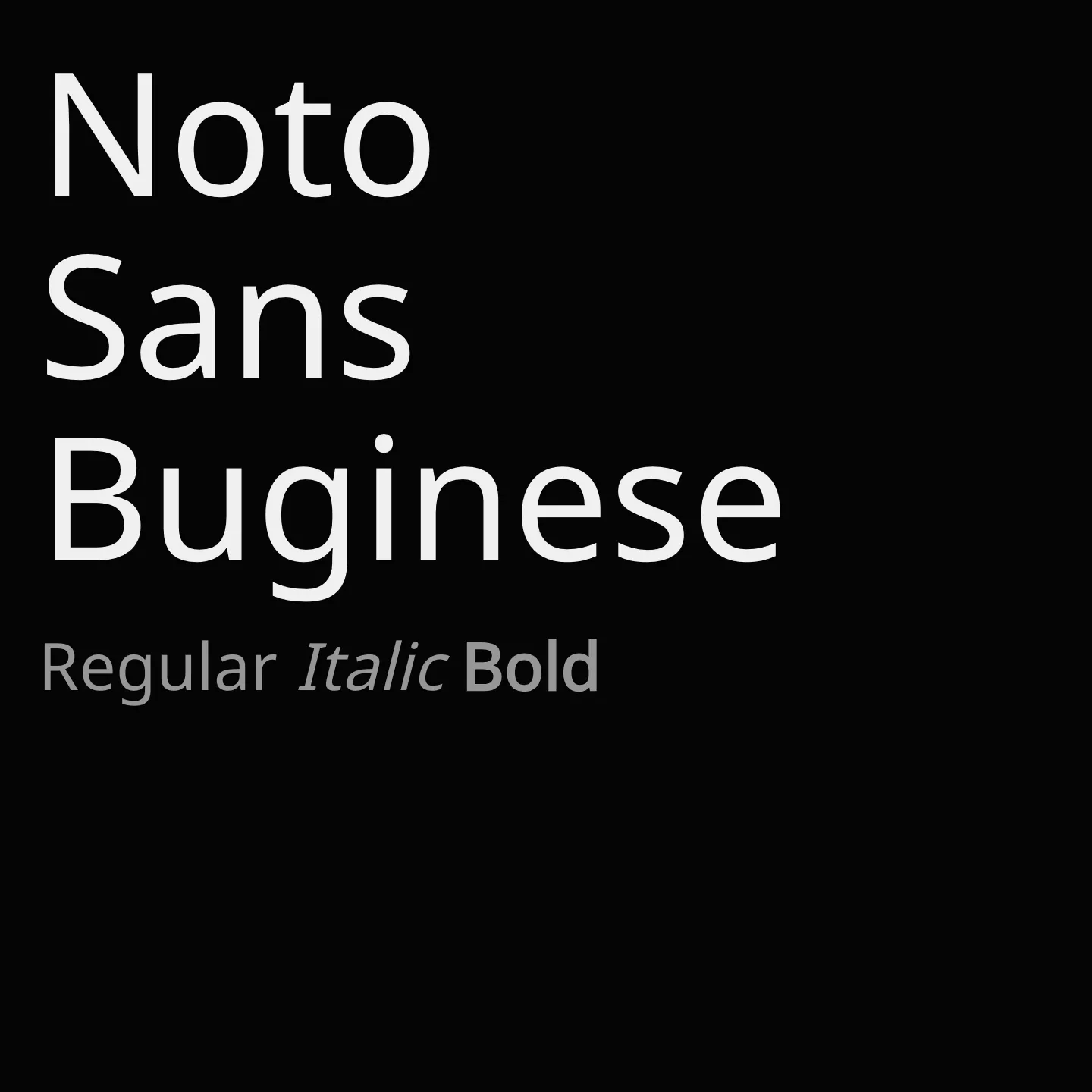 Noto Sans Buginese