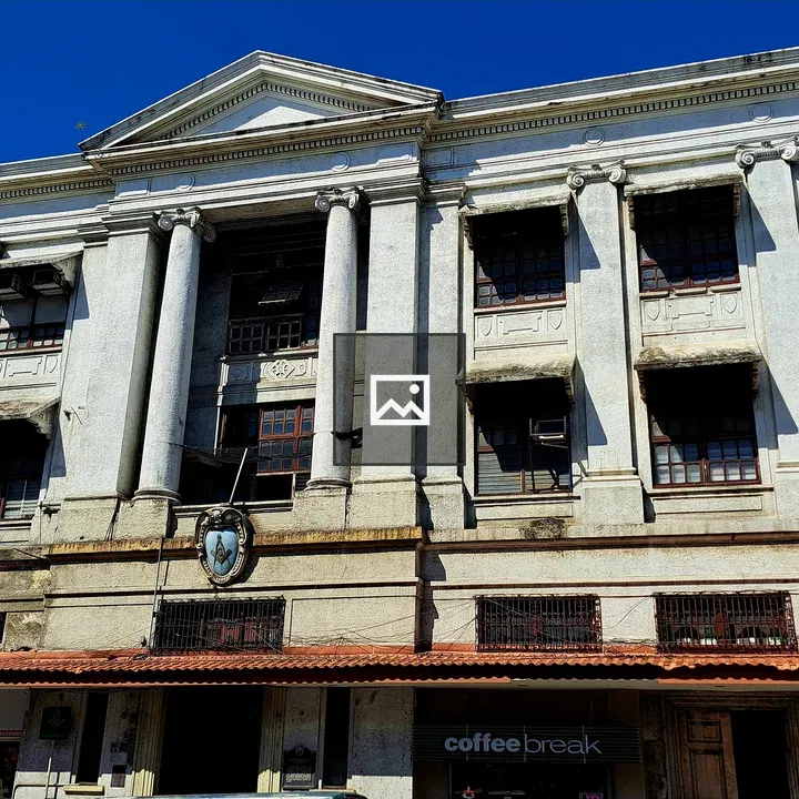 Old clock-faced facade building
