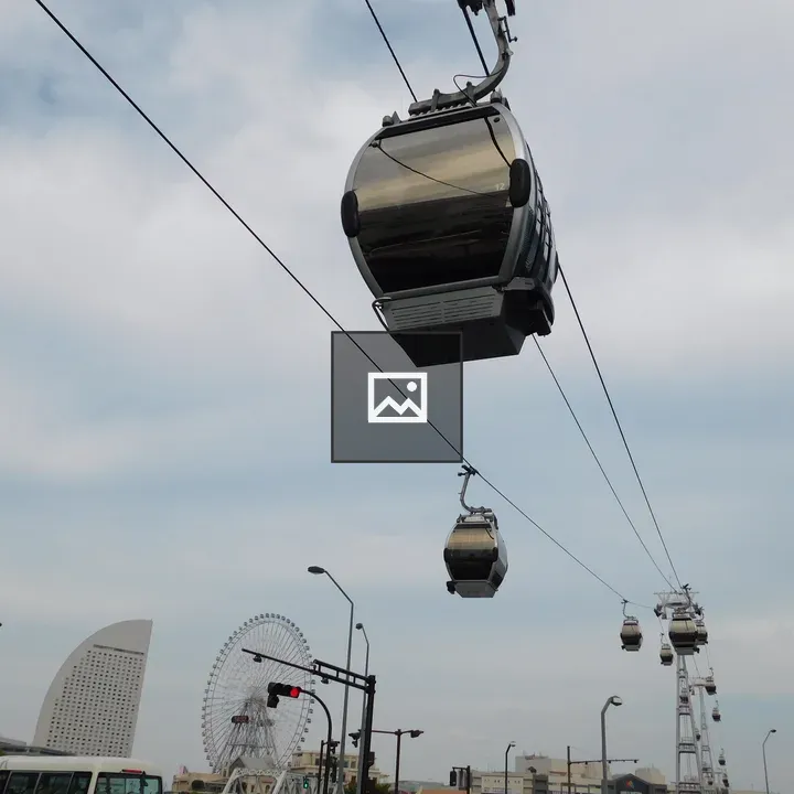 Cable cars over Yokohama