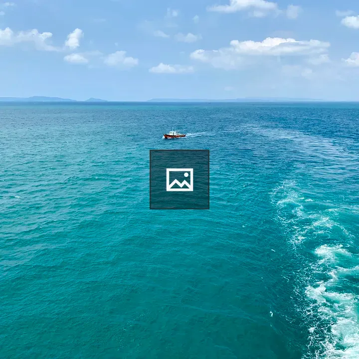 Ocean water with a boat