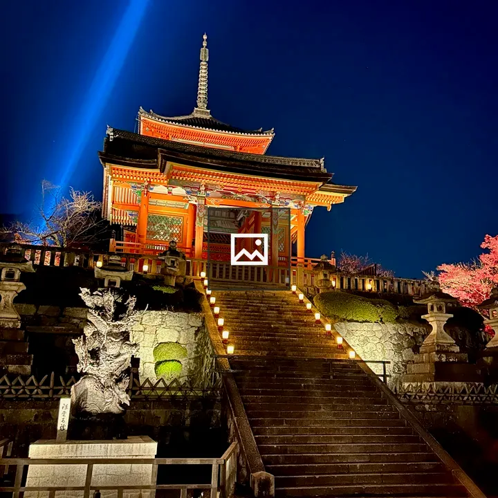 Staircase View at Night Pagoda
