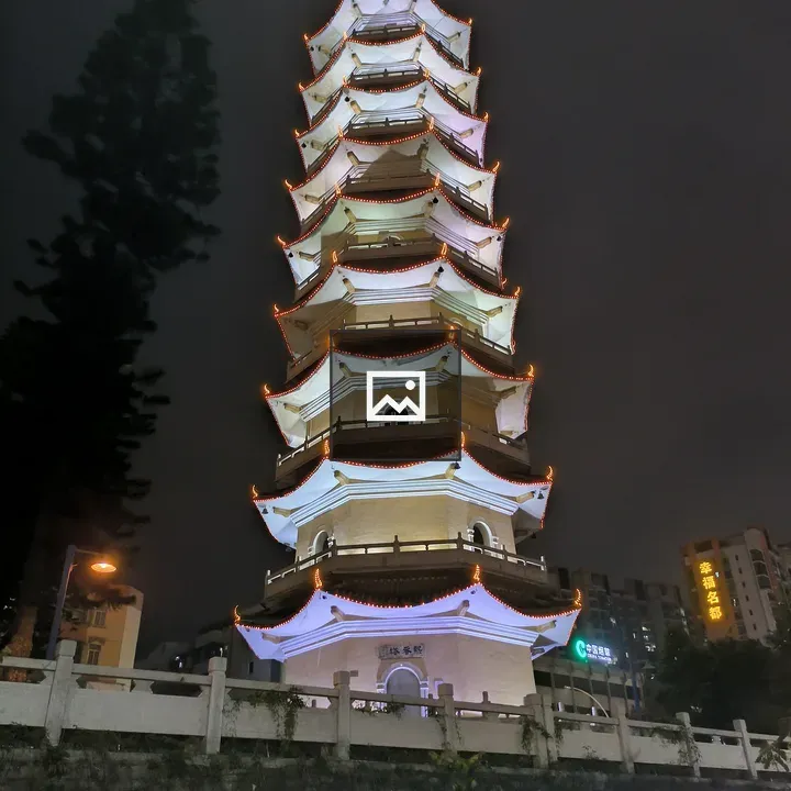 Xichun Tower at Night, Enping