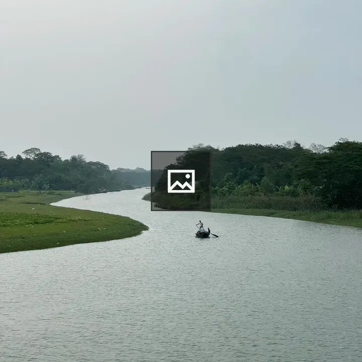 Winding River with Boat