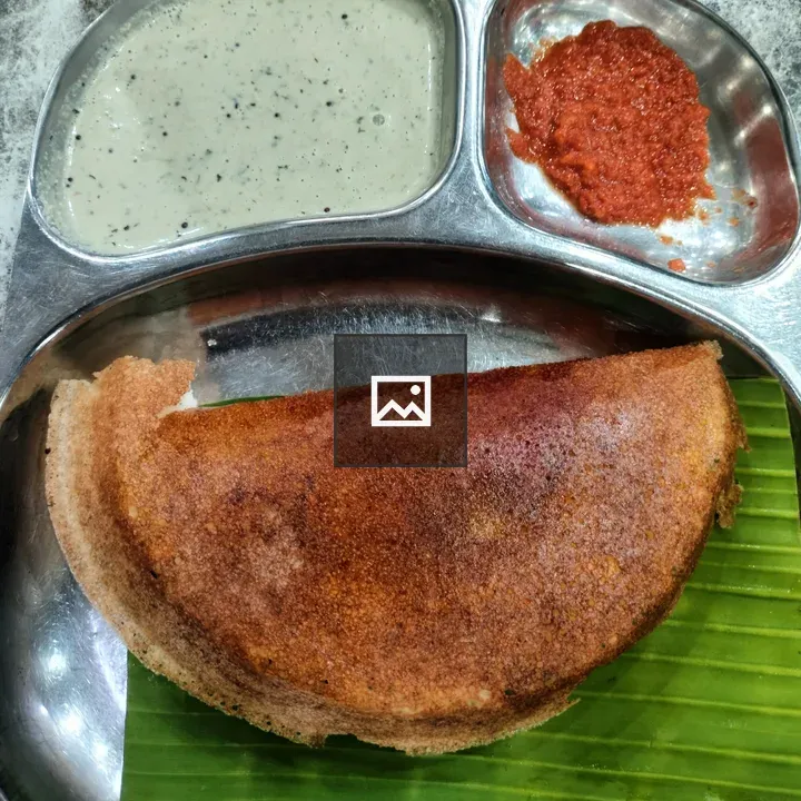 Mulbagal dosa on banana leaf