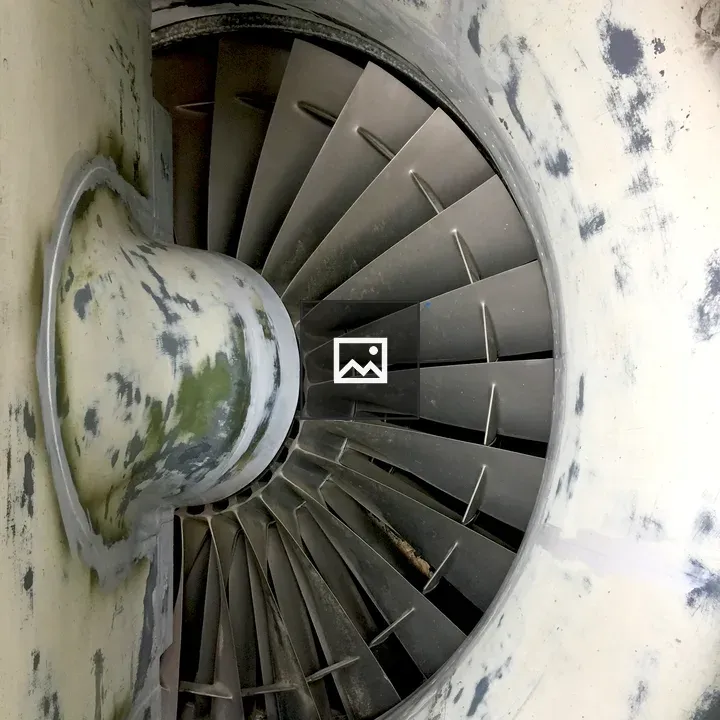 Old Airplane Engine Blades