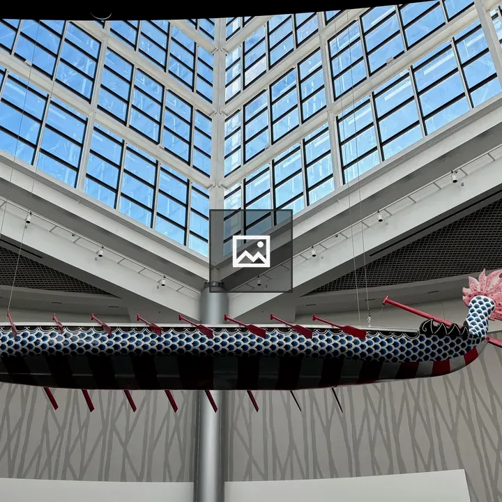 Decorative dragon boat in atrium